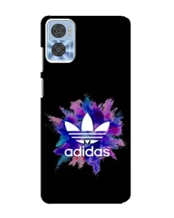 Чехол для Motorola MOTO E22 с картинкой «Взрыв красок Adidas»
