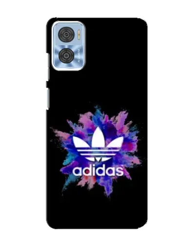 Чехол для Motorola MOTO E22 с картинкой «Взрыв красок Adidas»