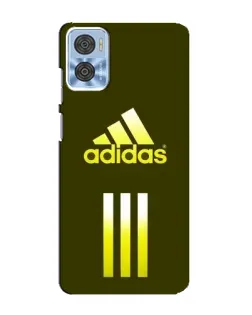 Чехол для Motorola MOTO E22 с картинкой «Оливковый градиент Adidas»