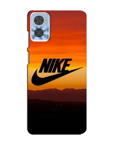 Чехол для Motorola MOTO E22 с картинкой «Nike — вечерний горизонт»