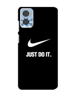 Чехол для Motorola MOTO E22 с картинкой «Классический принт Nike»