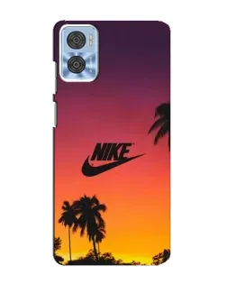 Чехол для Motorola MOTO E22 с картинкой «Nike на закате солнца»