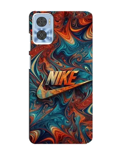 Чехол для Motorola MOTO E22 с картинкой «Nike в абстракции»