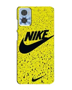 Чехол для Motorola MOTO E22 с картинкой «Желтый текстурный Nike»