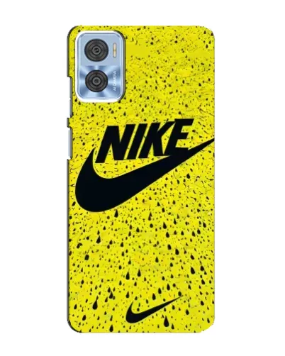 Чехол для Motorola MOTO E22 с картинкой «Желтый текстурный Nike»