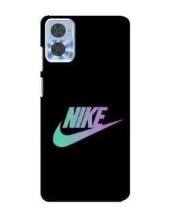 Чехол для Motorola MOTO E22 с картинкой «Nike — городская ночь»