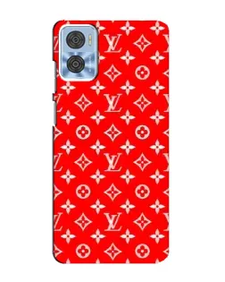 Чехол для Motorola MOTO E22 с картинкой «Яркий паттерн LV»