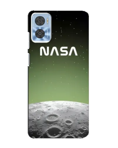 Чехол для Motorola MOTO E22 с картинкой «NASA — лунный градиент»