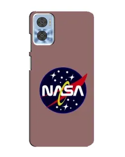 Чехол для Motorola MOTO E22 с картинкой «NASA — ретро космос»