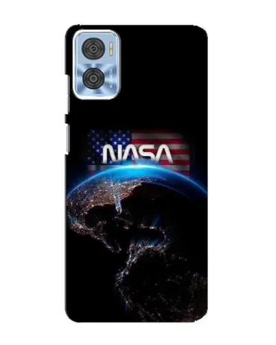 Чехол для Motorola MOTO E22 с картинкой «Земля из космоса NASA»