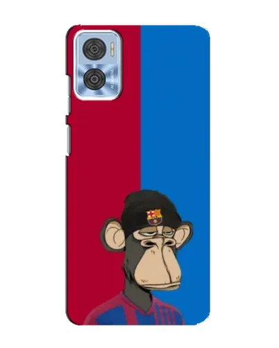 Чехол для Motorola MOTO E22 с картинкой «Bored Ape — фанат Барсы» Чехол для Motorola MOTO E22 с картинкой «Bored Ape — фанат Барсы»
