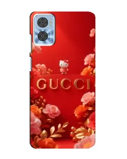 Чехол для Motorola MOTO E22 с картинкой «Gucci — золотой сад»