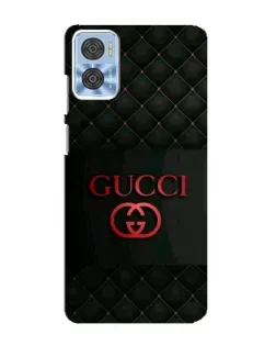 Чехол для Motorola MOTO E22 с картинкой «Gucci — стеганый черный»