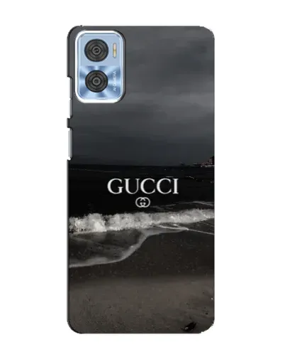 Чехол для Motorola MOTO E22 с картинкой «Gucci — морской прибой»