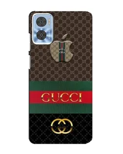 Чехол для Motorola MOTO E22 с картинкой «Gucci — брендированный десерт»
