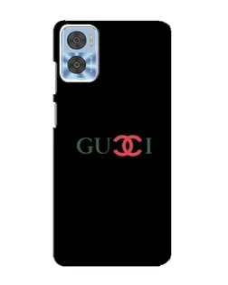 Чехол для Motorola MOTO E22 с картинкой «Gucci — красный градиент»