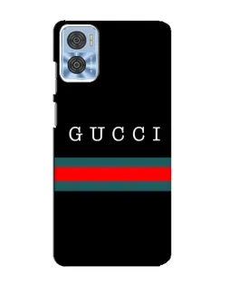 Чехол для Motorola MOTO E22 с картинкой «Gucci — красный пояс»