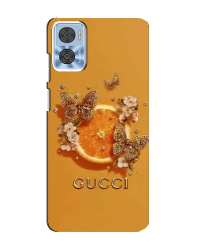 Чехол для Motorola MOTO E22 с картинкой «Gucci — золотые бабочки» Чехол для Motorola MOTO E22 с картинкой «Gucci — золотые бабочки»