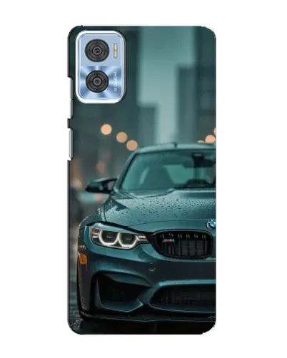 Чехол для Motorola MOTO E22 с картинкой «BMW в огнях города» Чехол для Motorola MOTO E22 с картинкой «BMW в огнях города»