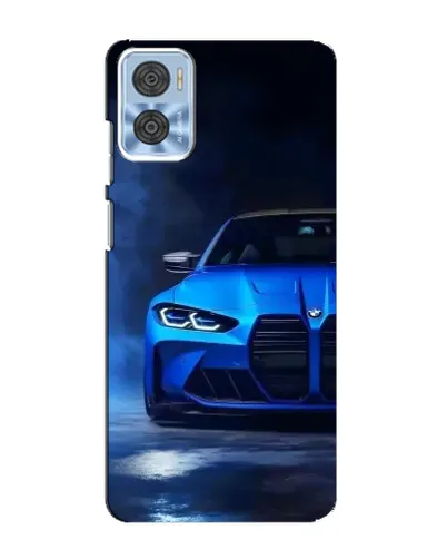 Чехол для Motorola MOTO E22 с картинкой «Голубая BMW M4» Чехол для Motorola MOTO E22 с картинкой «Голубая BMW M4»