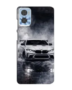 Чехол для Motorola MOTO E22 с картинкой «BMW сквозь туман»