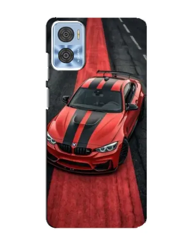 Чехол для Motorola MOTO E22 с картинкой «BMW на красной дорожке» Чехол для Motorola MOTO E22 с картинкой «BMW на красной дорожке»