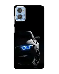 Чехол для Motorola MOTO E22 с картинкой «BMW — ночной взгляд»