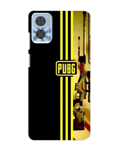 Чехол для Motorola MOTO E22 с картинкой «PUBG — камуфляжный шлем»
