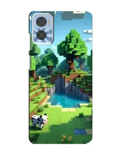 Чехол для Motorola MOTO E22 с картинкой «Minecraft летний день»