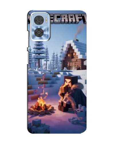 Чехол для Motorola MOTO E22 с картинкой «Зимний Minecraft» Чехол для Motorola MOTO E22 с картинкой «Зимний Minecraft»