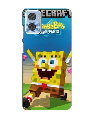 Чехол для Motorola MOTO E22 с картинкой «Губка Боб Minecraft» Чехол для Motorola MOTO E22 с картинкой «Губка Боб Minecraft»
