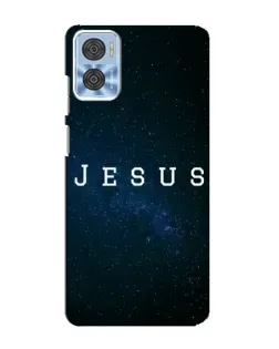 Чехол для Motorola MOTO E22 с картинкой «Звездное небо Jesus»