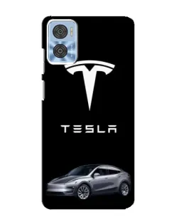 Чехол для Motorola MOTO E22 с картинкой «Tesla Model Y»