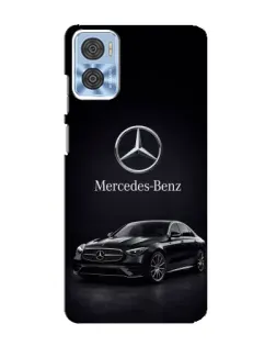 Чехол для Motorola MOTO E22 с картинкой «Mercedes — решетка радиатора»