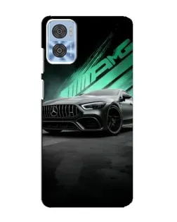 Чехол для Motorola MOTO E22 с картинкой «Темный Mercedes AMG»