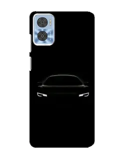 Чехол для Motorola MOTO E22 с картинкой «Взгляд Audi в темноте»