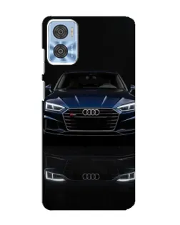 Чехол для Motorola MOTO E22 с картинкой «Audi — ночное отражение»