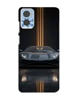 Чохол для Motorola MOTO E22 з картинкою «Lamborghini золоті лінії»