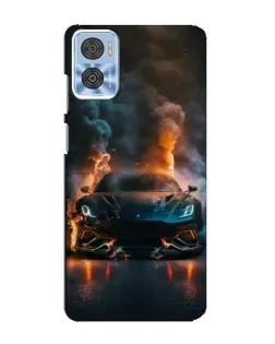 Чехол для Motorola MOTO E22 с картинкой «Lamborghini дымная эстетика»