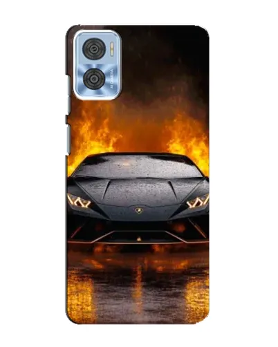 Чехол для Motorola MOTO E22 с картинкой «Lamborghini в огне» Чехол для Motorola MOTO E22 с картинкой «Lamborghini в огне»