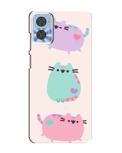 Чехол для Motorola MOTO E22 с картинкой «Pusheen трио» Чехол для Motorola MOTO E22 с картинкой «Pusheen трио»