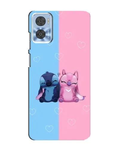 Чехол для Motorola MOTO E22 с картинкой «Stitch и Angel Love» Чехол для Motorola MOTO E22 с картинкой «Stitch и Angel Love»