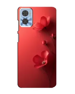 Чехол для Motorola MOTO E22 с картинкой «Маковые соцветия»