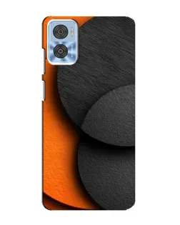 Чехол для Motorola MOTO E22 с картинкой «Геометрия оранжевых кругов»