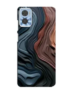 Чехол для Motorola MOTO E22 с картинкой «Цветные волны каньона»