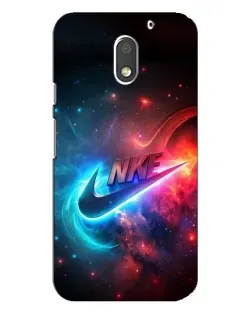 Чехол для Motorola MOTO E3 с картинкой «Огненный логотип Nike»