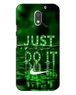 Чехол для Motorola MOTO E3 с картинкой «Зеленый неоновый Nike»