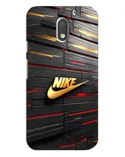 Чехол для Motorola MOTO E3 с картинкой «Золотой Nike на металле»