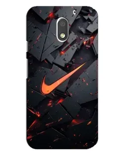 Чехол для Motorola MOTO E3 с картинкой «Nike — эффект разломов»