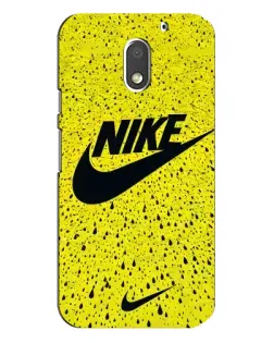 Чехол для Motorola MOTO E3 с картинкой «Желтый текстурный Nike»